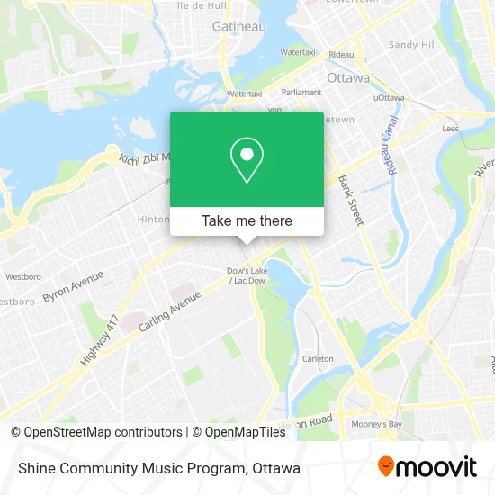 Shine Community Music Program map
