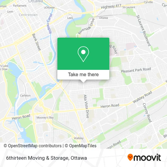 6thirteen Moving & Storage map