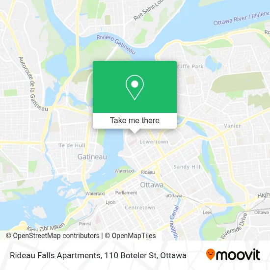Rideau Falls Apartments, 110 Boteler St map