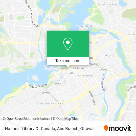 National Library Of Canada, Abs Branch map
