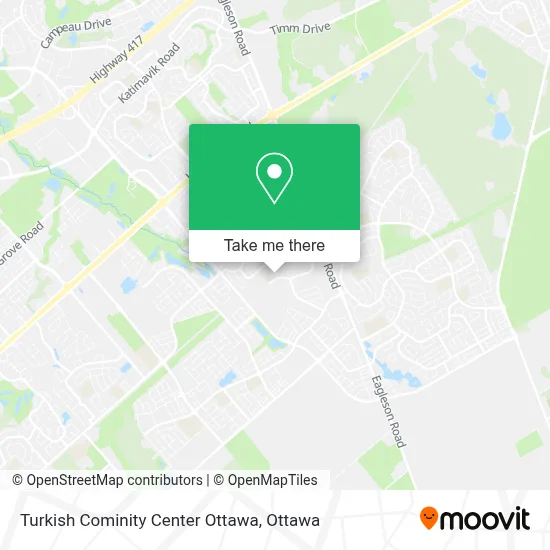 Turkish Cominity Center Ottawa map