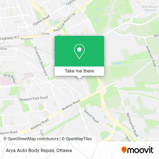 Arya Auto Body Repair map