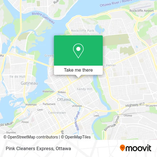 Pink Cleaners Express map