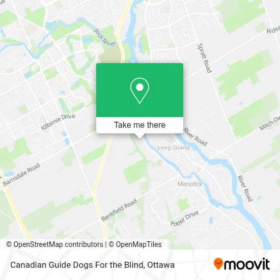 Canadian Guide Dogs For the Blind map