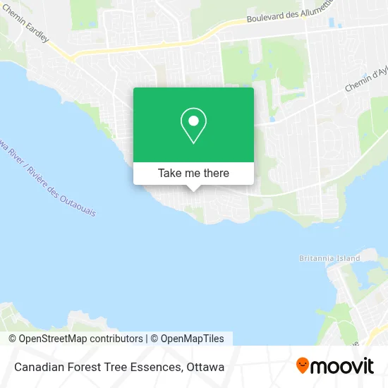 Canadian Forest Tree Essences map
