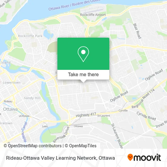 Rideau-Ottawa Valley Learning Network map