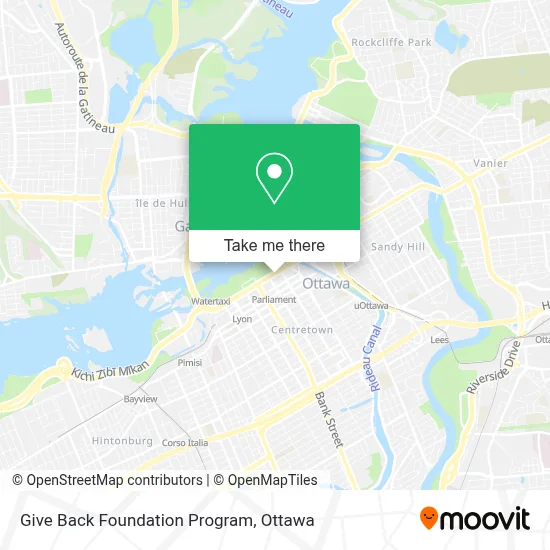 Give Back Foundation Program map