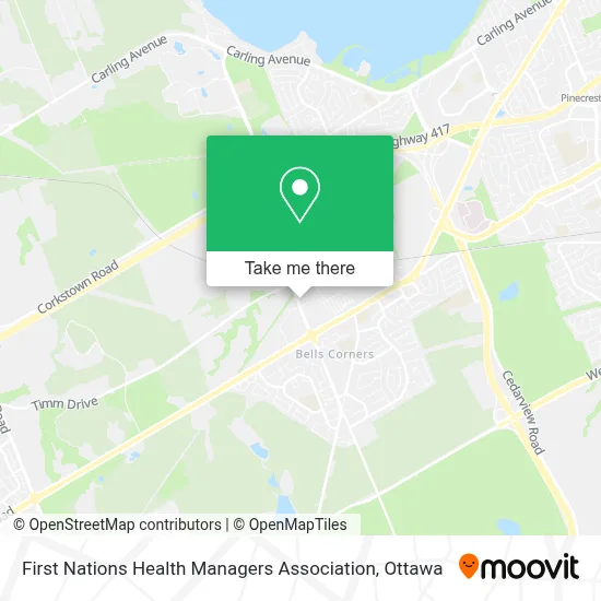 First Nations Health Managers Association map