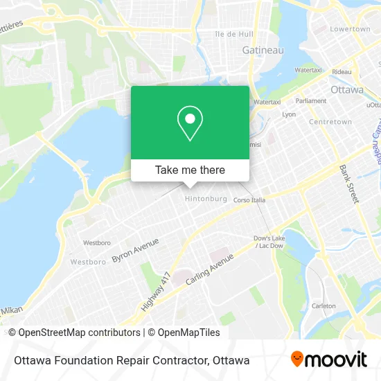 Ottawa Foundation Repair Contractor map