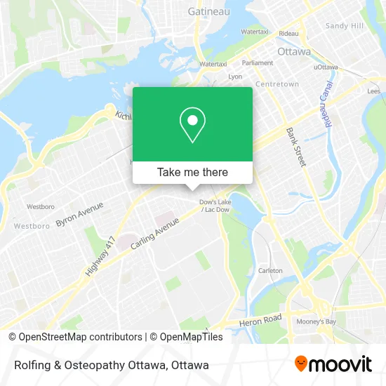 Rolfing & Osteopathy Ottawa map