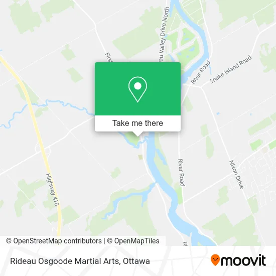 Rideau Osgoode Martial Arts map