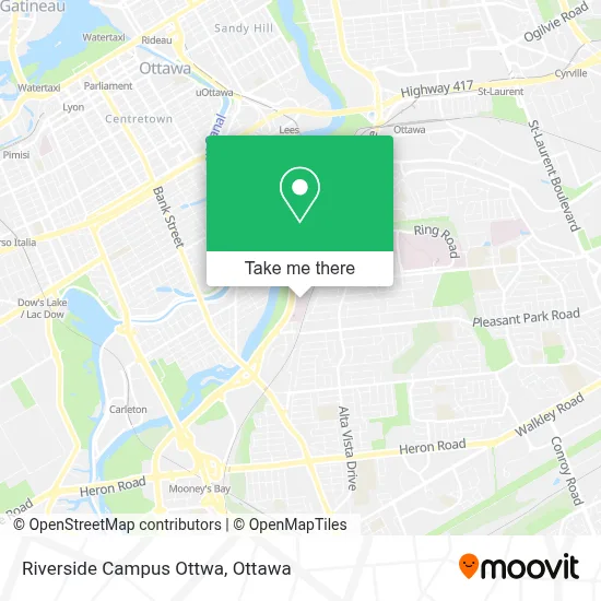 Riverside Campus Ottwa map