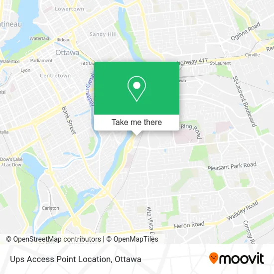 Ups Access Point Location map