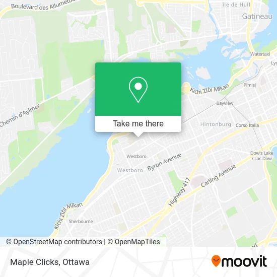 Maple Clicks map