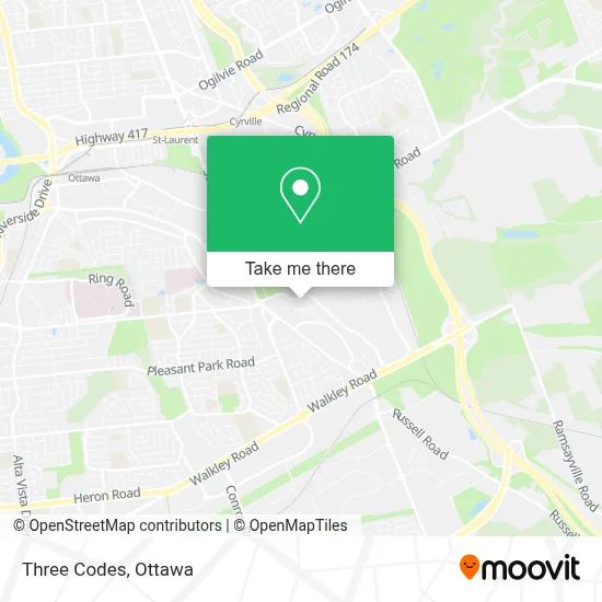 Three Codes map