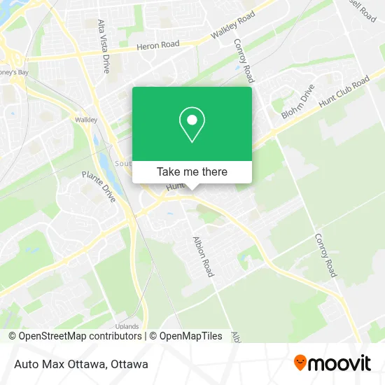 Auto Max Ottawa map