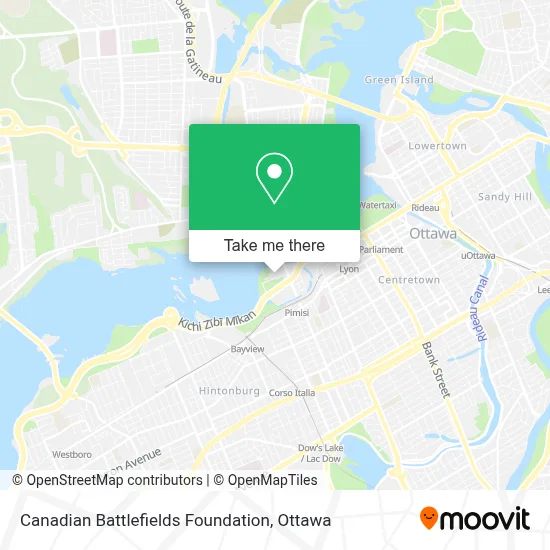 Canadian Battlefields Foundation map