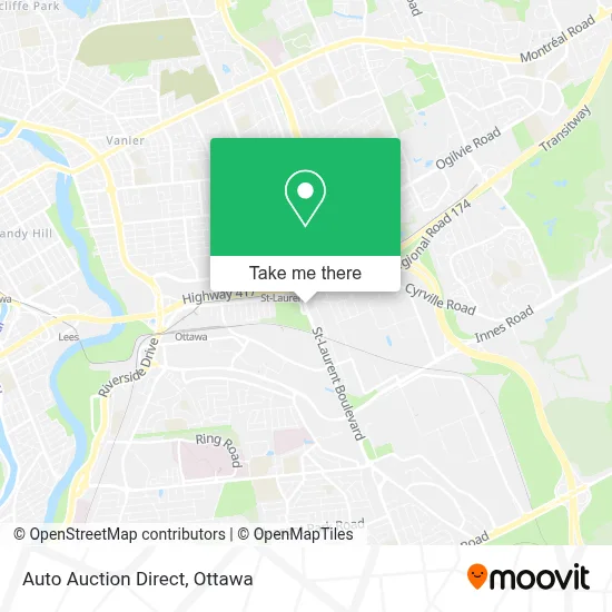 Auto Auction Direct map