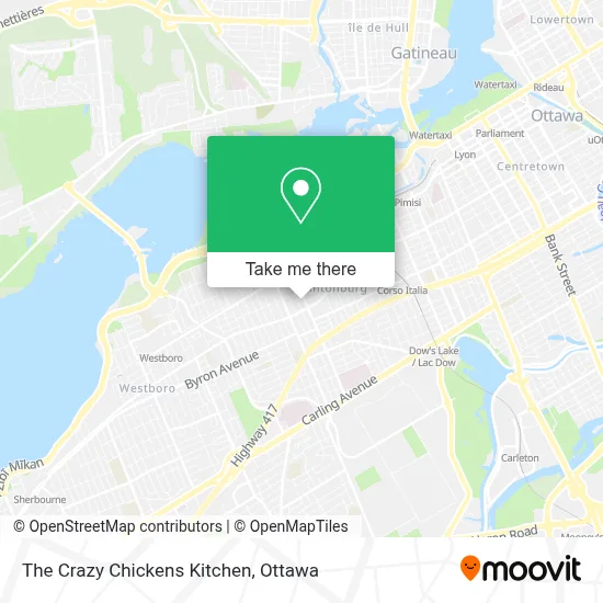 The Crazy Chickens Kitchen map