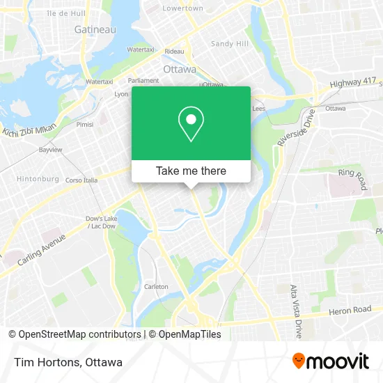 Tim Hortons map