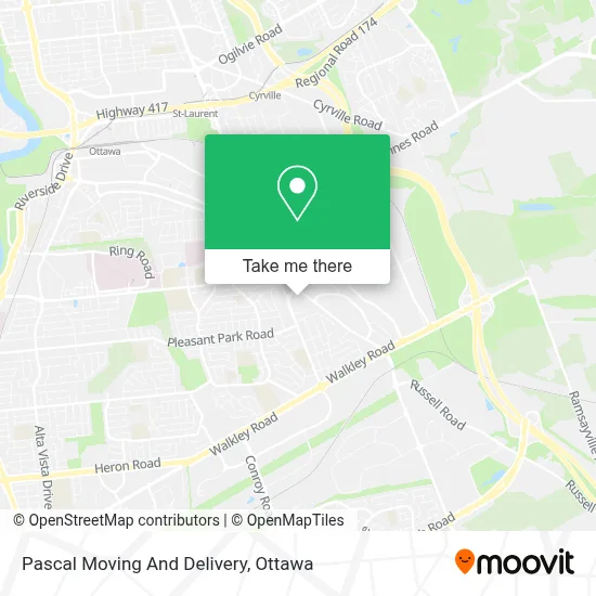 Pascal Moving And Delivery map