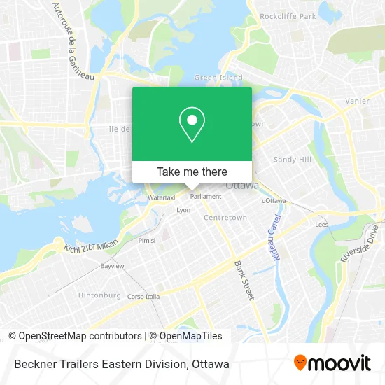 Beckner Trailers Eastern Division map