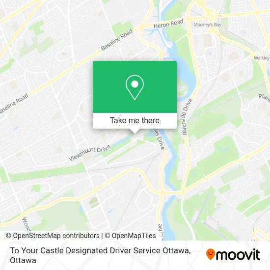 To Your Castle Designated Driver Service Ottawa map