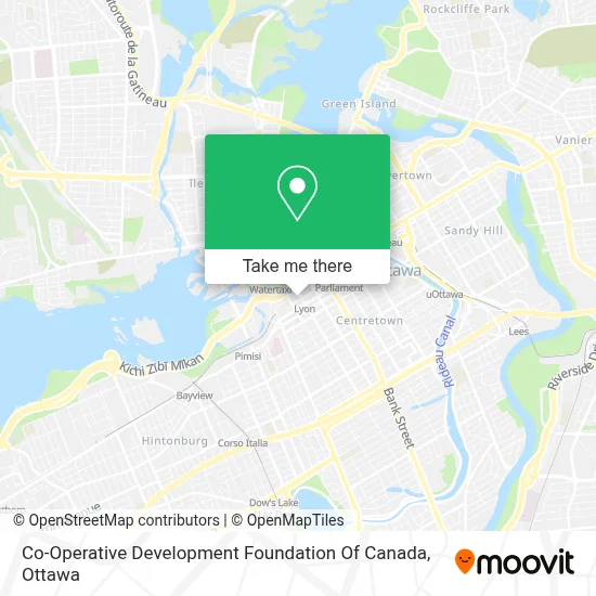 Co-Operative Development Foundation Of Canada map