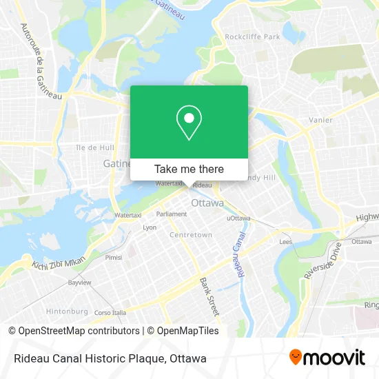 Rideau Canal Historic Plaque map