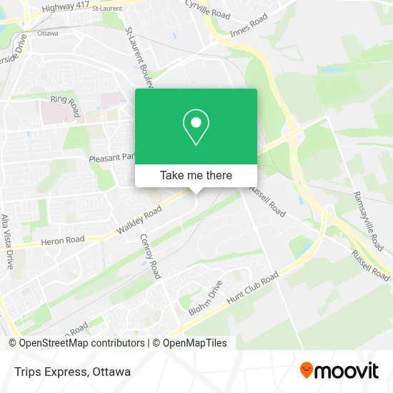 Trips Express map