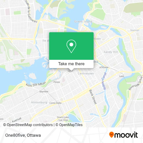 One80five map