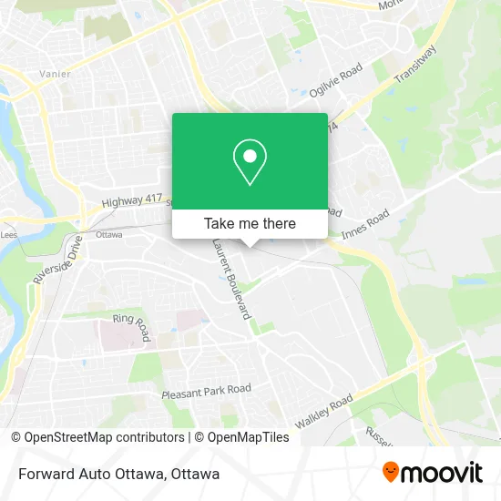Forward Auto Ottawa map