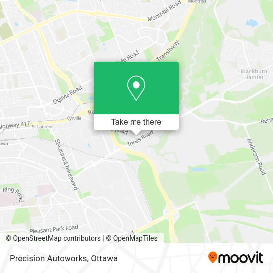 Precision Autoworks map