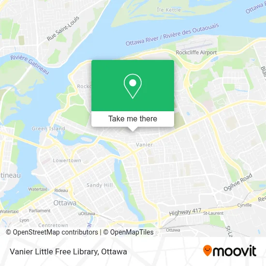 Vanier Little Free Library map