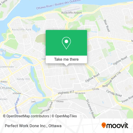Perfect Work Done Inc. map
