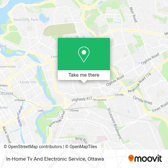 In-Home Tv And Electronic Service map