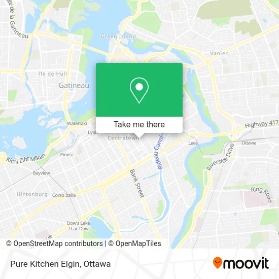 Pure Kitchen Elgin map