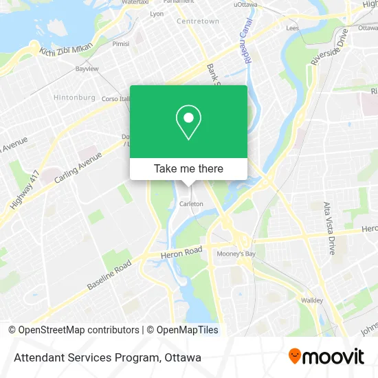 Attendant Services Program map