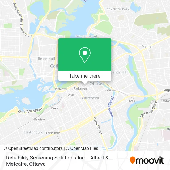 Reliability Screening Solutions Inc. - Albert & Metcalfe map
