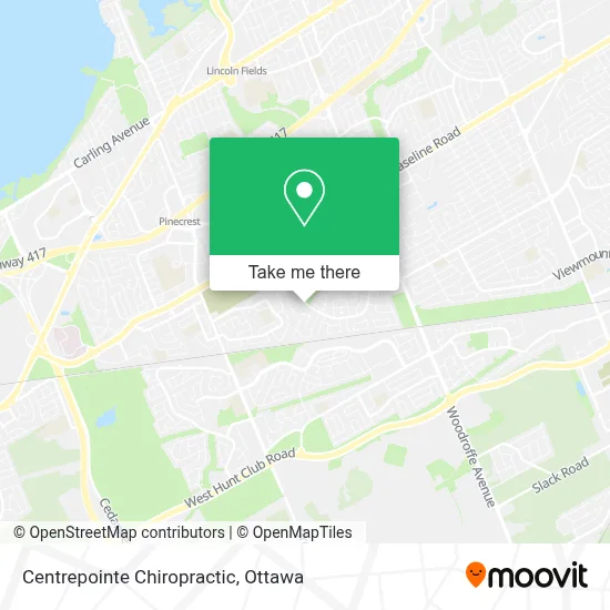 Centrepointe Chiropractic map