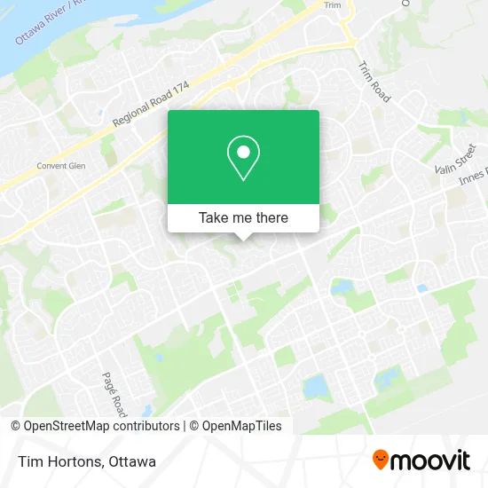 Tim Hortons map