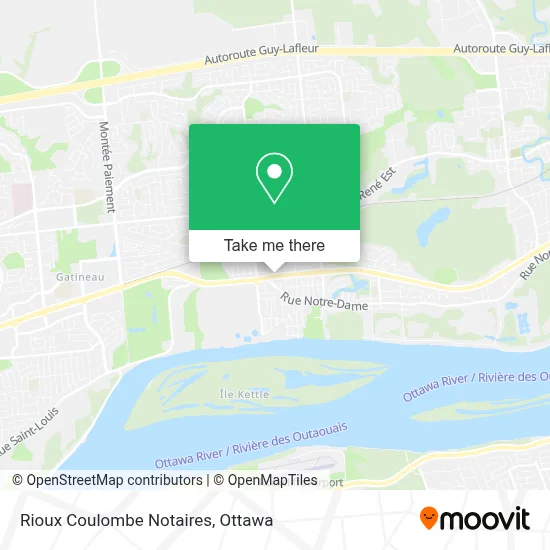 Rioux Coulombe Notaires map