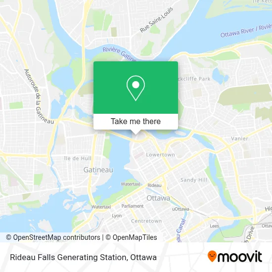 Rideau Falls Generating Station map