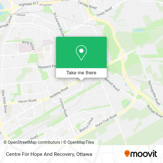Centre For Hope And Recovery map
