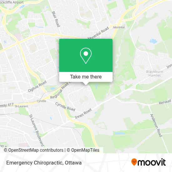Emergency Chiropractic map