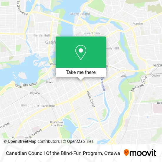 Canadian Council Of the Blind-Fun Program map
