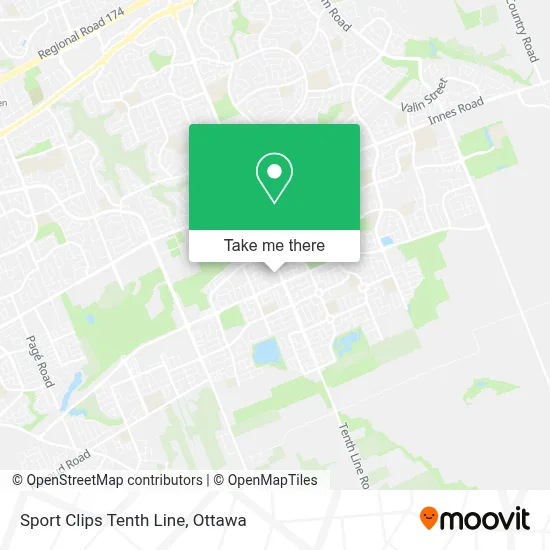 Sport Clips Tenth Line map