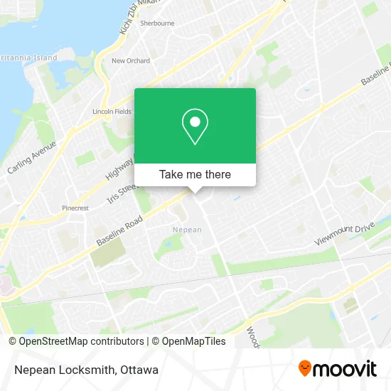 Nepean Locksmith map
