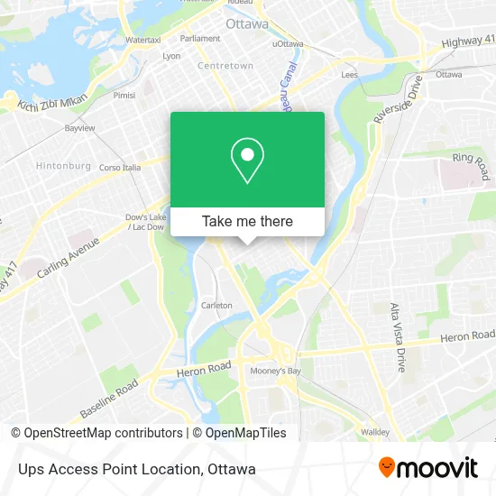 Ups Access Point Location map