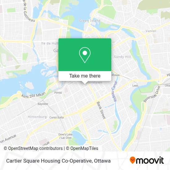 Cartier Square Housing Co-Operative map